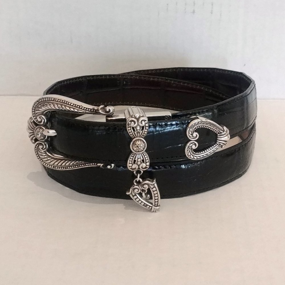 Brighton Reversible Heart Belt - Black or Brown - Women's size 32
